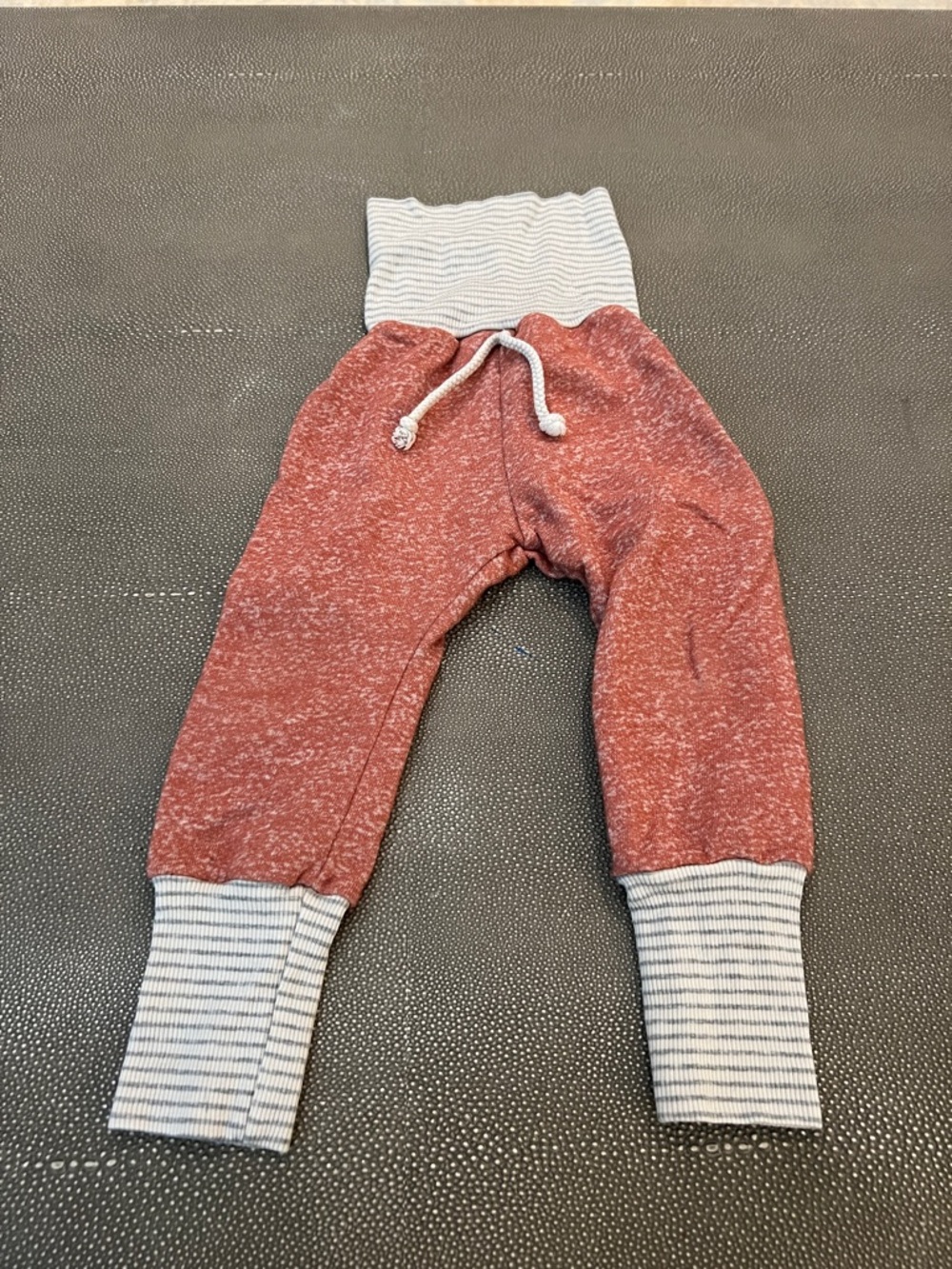 Kids Rust Marled Joggers with Stripe Waistband